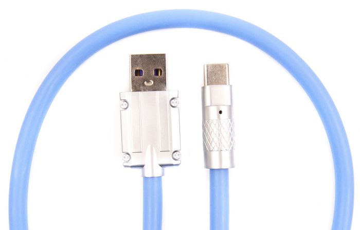 Кабель Dengos USB - USB Type-C (M/M) 1 м Blue (PLS-TC-NS-BLUE)