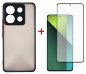 Чохол-накладка Dengos для Xiaomi Redmi Note 13 Pro 5G Black (DG-KM-68) + захисне скло