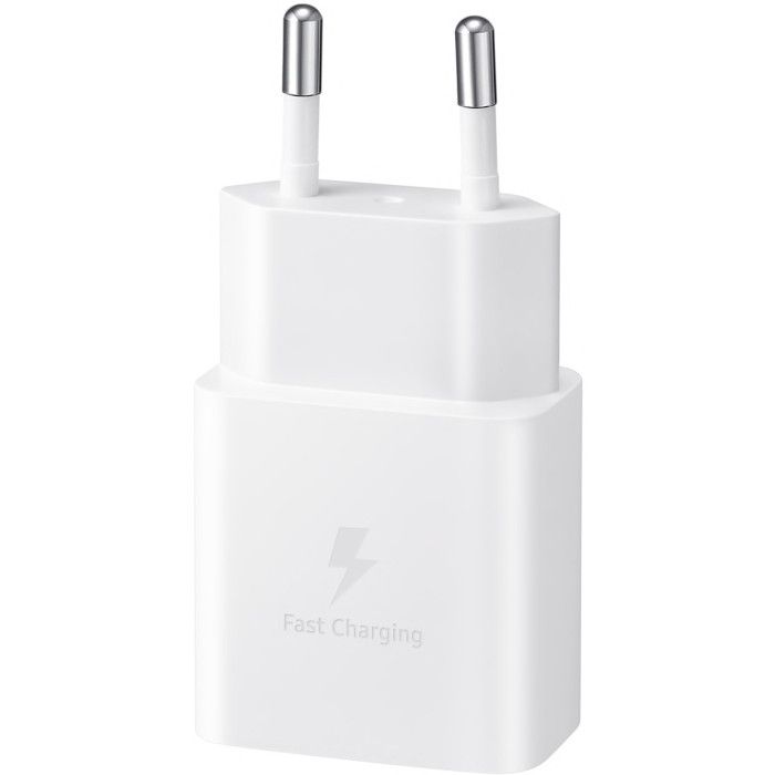 Мережевий зарядний пристрій Samsung EP-T1510X White, 1хUSB Type-C, 15W + кабель USB Type-C (EP-T1510XWEGEU)