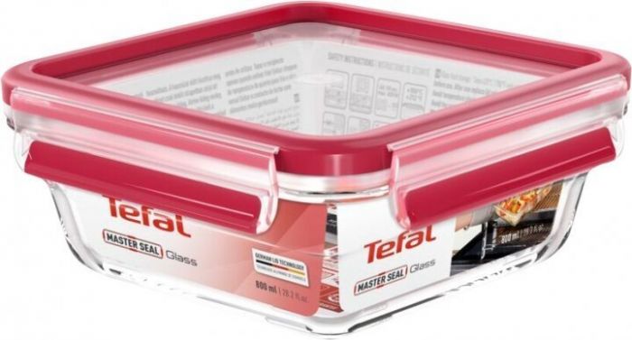 Форма універсальна з кришкою Tefal MasterSeal glass 0.8 л (N1041410)