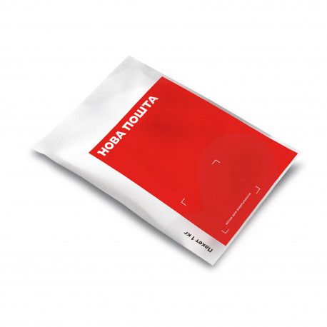Кур'єрські пакети 100 шт. з логотипом Нова Пошта 1 кг 25 см х 36 см без кишені (GS-853761)