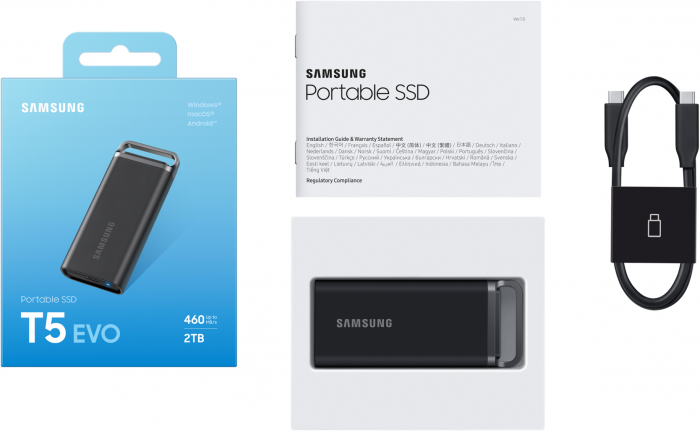 Накопичувач зовнішній SSD 2.5" USB 2.0TB Samsung T5 EVO (MU-PH2T0S/EU)