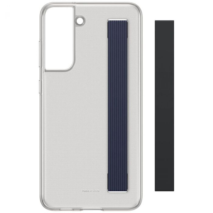 Чохол-накладка Samsung Clear Strap Cover для Samsung Galaxy S21 FE SM-G990 Dark Gray (EF-XG990CBEGRU)