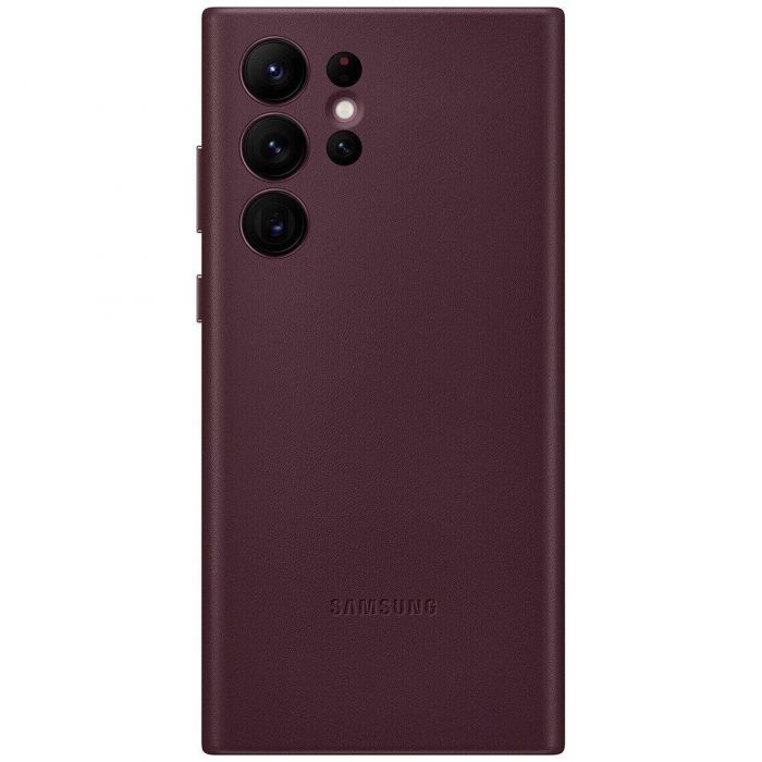 Чохол-накладка Samsung Leather Cover для Samsung Galaxy S22 Ultra SM-S908 Burgundy (EF-VS908LEEGRU)