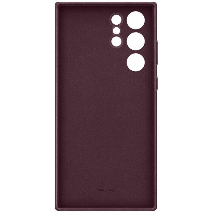 Чохол-накладка Samsung Leather Cover для Samsung Galaxy S22 Ultra SM-S908 Burgundy (EF-VS908LEEGRU)