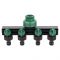 Кран розподільний з адаптерами 1/2" 4-е виходу в/р 1/2"×3/4" (ABS) GRAD (5016905)