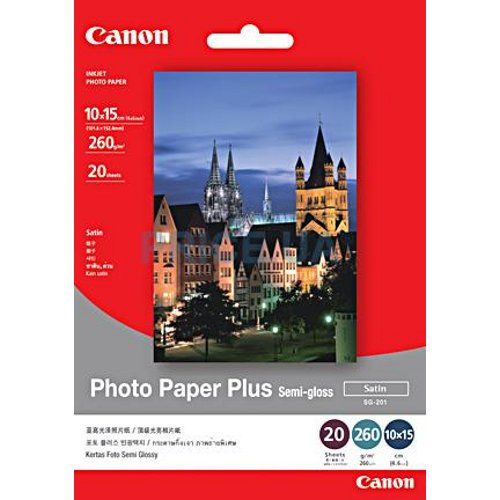 Фотопапір CANON (SG-201) Photo Paper Plus полуглянсовий 260г/м2 10х15см 50л (1686B015)