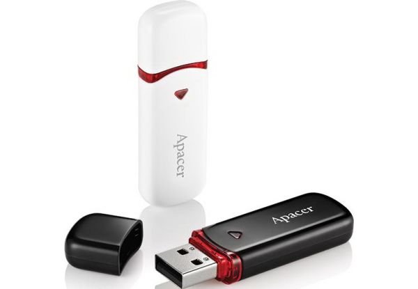 Флеш-накопичувач USB  16GB Apacer AH333 Black (AP16GAH333B-1)