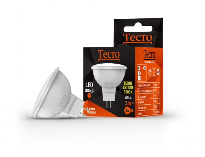 Лампа LED Tecro T-MR16-3,5W-3K-GU5,3 3,5W 3000K GU5,3