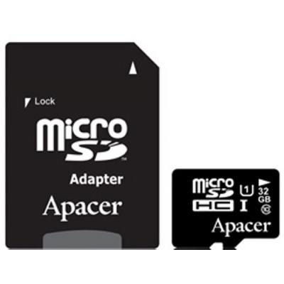 Карта пам`ятi MicroSDHC 32GB UHS-I Class 10 Apacer + SD adapter (AP32GMCSH10U1-R)