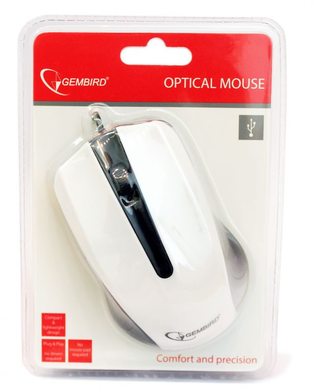 Мишка Gembird MUS-101-W біла USB