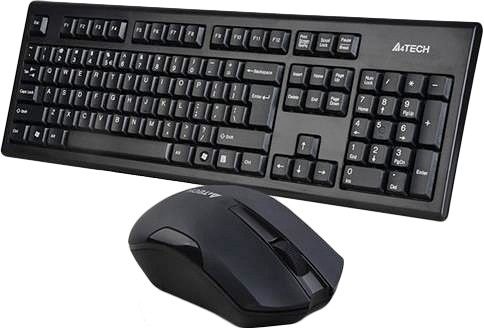 Комплект (клавіатура, миша) бездротовий A4Tech 3000N Black USB