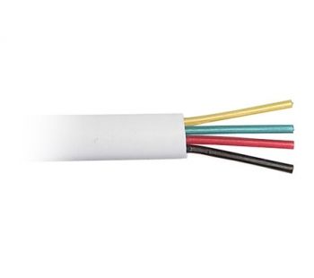 Кабель телефонный Atcom 100 м. CCS, 26AWG, 4 жилы, белый