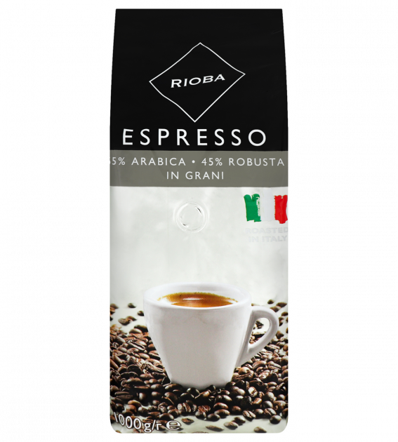 Кава Rioba Espresso Silver натуральна смажена в зернах 1000г