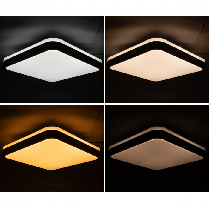 GLOW матовий 60W  391*391*65мм 3000К-6500К з ДК горіх