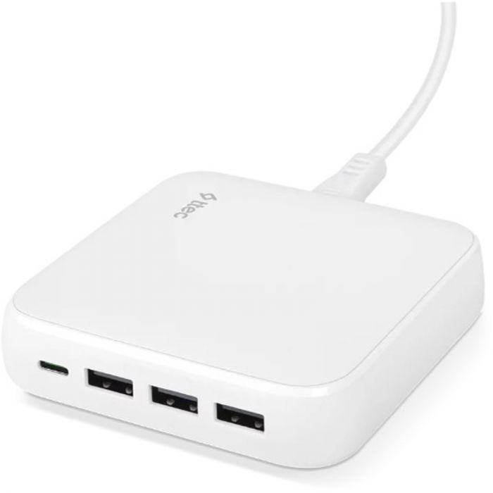 Мережевий зарядний пристрій Ttec SmartCharger Quattro GaN USB-C/USB-A 65W White (2SCG02B)