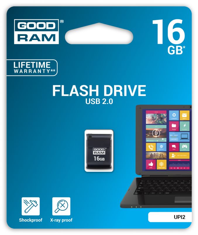 Флеш-накопичувач USB 16GB GOODRAM UPI2 (Piccolo) Black (UPI2-0160K0R11)