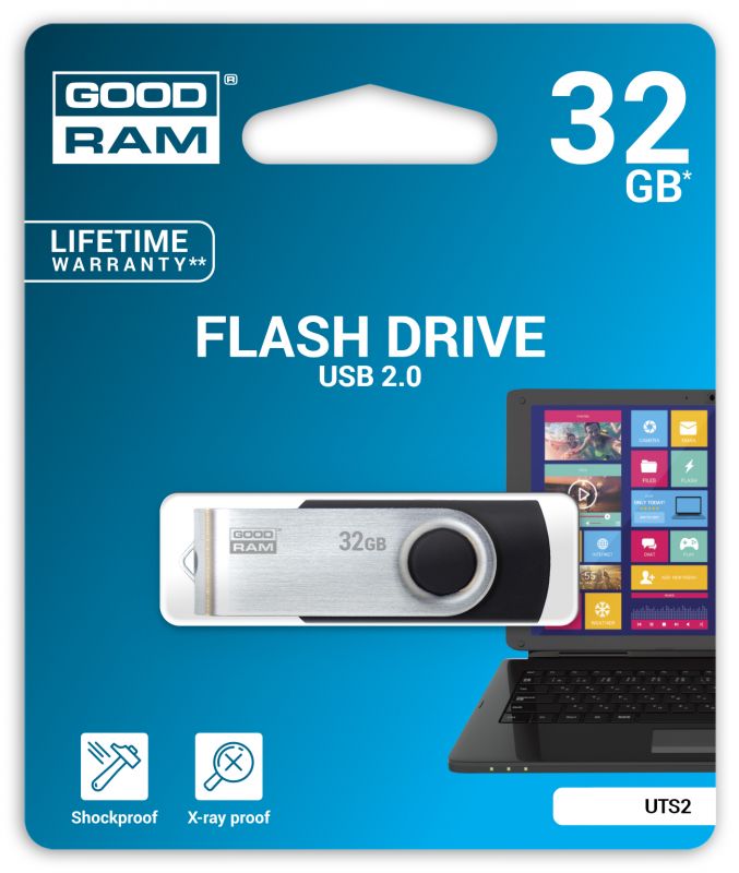 Флеш-накопичувач USB2.0 32GB GOODRAM UTS2 (Twister) Black (UTS2-0320K0R11)