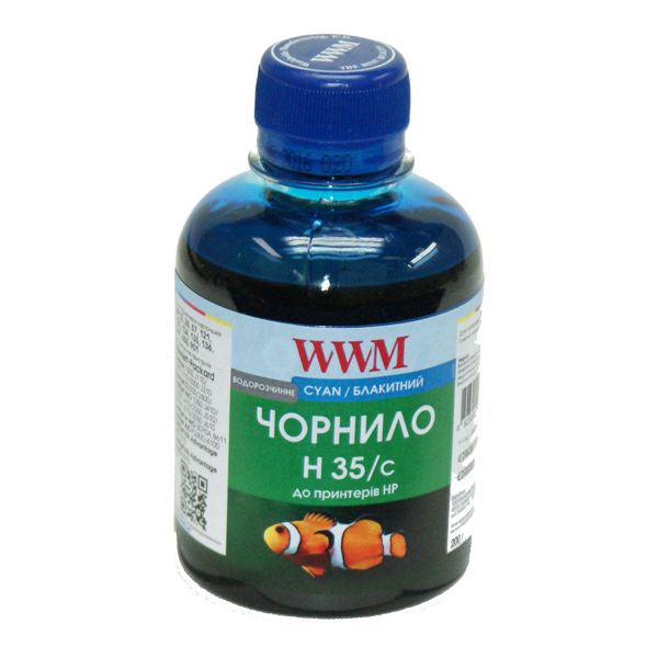 Чорнило WWM для HP 22/121/134/135/136/141 (Cyan) H35/C 200г