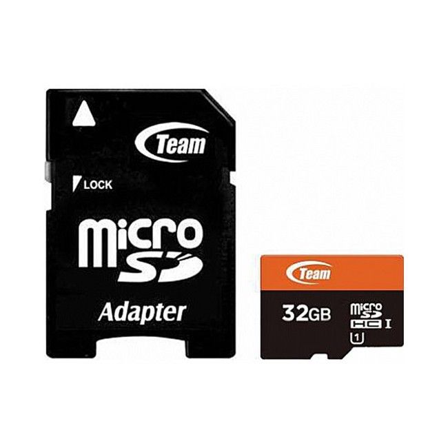 Карта пам`ятi MicroSDHC 32GB UHS-I Class 10 Team + SD-adapter (TUSDH32GUHS03)