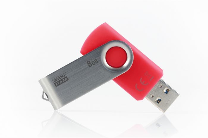 Флеш-накопичувач USB3.0  8GB GOODRAM UTS3 (Twister) Red (UTS3-0080R0R11)