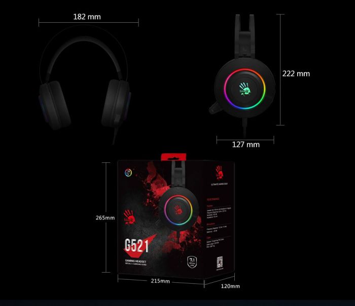 Гарнітура Bloody G521 Black