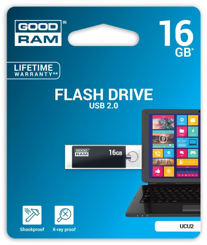 Флеш-накопичувач USB 16GB GOODRAM UCU2 (Cube) Black (UCU2-0160K0R11)