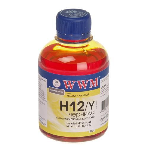 Чорнило WWM для HP 10/11/12 (Yellow) (H12/Y) 200г