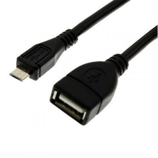 Адаптер Grand-X USB(AF)-microUSB(BM) Black (GXOTG)