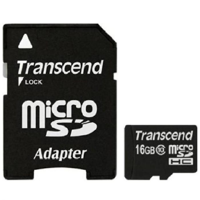 Карта пам`ятi MicroSDHC 16GB Class 10 Transcend + SD-adapter (TS16GUSDHC10)