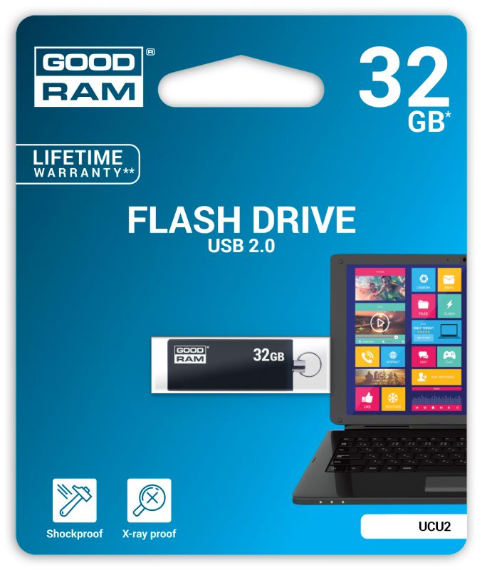 Флеш-накопичувач USB 32GB GOODRAM UCU2 (Cube) Black (UCU2-0320K0R11)