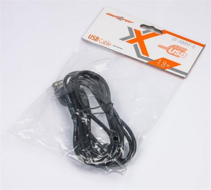 Кабель Maxxter (U-AMAF-6) USB 2.0 AM - USB 2.0 AF, 1.8м
