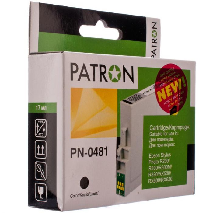 Картридж Patron (PN-0481) Epson Stylus Photo R200/220/300/320/340/RX500/600/620/640 Black (T048140)