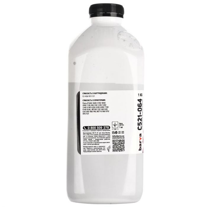 Чорнило Barva (C521-064) Canon CLI-521/CLI-426 MG5140/MG7140 Black, 1000 г