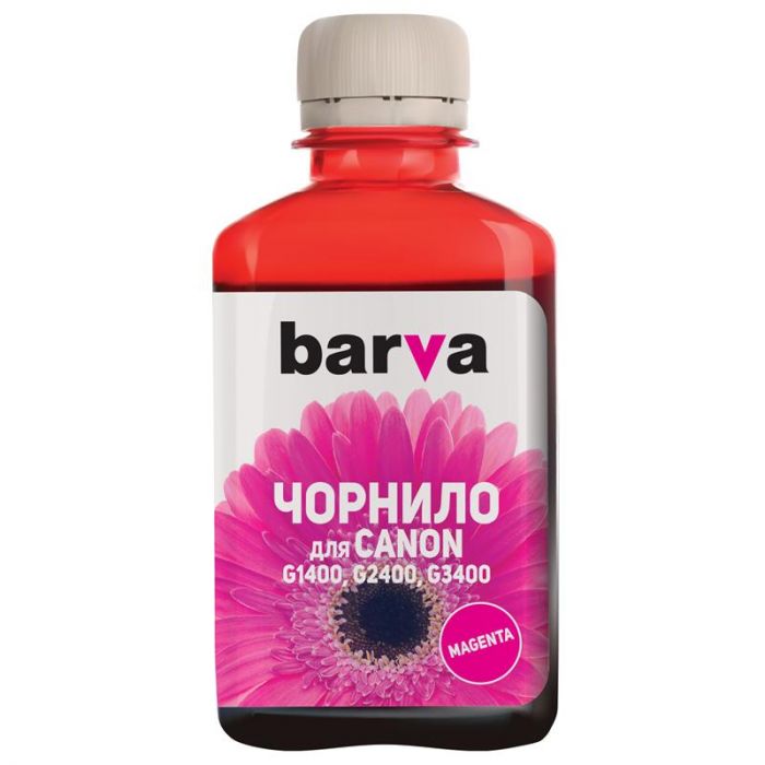 Чорнило Barva Canon PIXMA G1400/G2400/G3400 (GI-490) (Magenta) (G490-505) 180 г