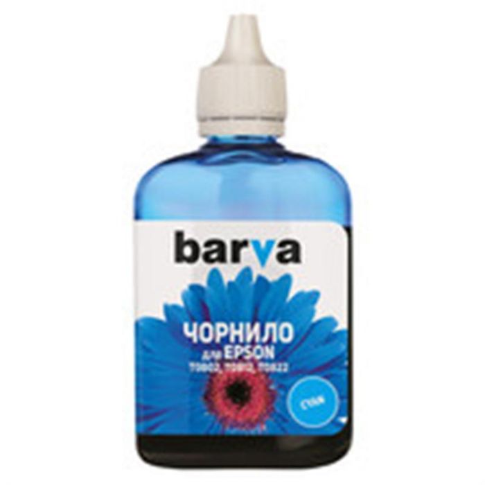 Чорнило Barva  EPSON T0812 (1410/P50/T50/R270/TX650) (Cyan) (E081-325) 90 г