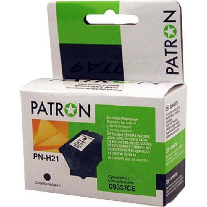 Картридж Patron (PN-H21XL) HP DJ 3920/PSC1410 Black (C9351CE)