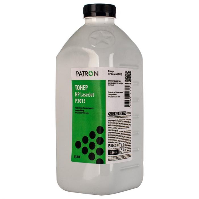 Тонер Patron (PN-HLJP3015-330) HP LJ P3015 Black, 330 г