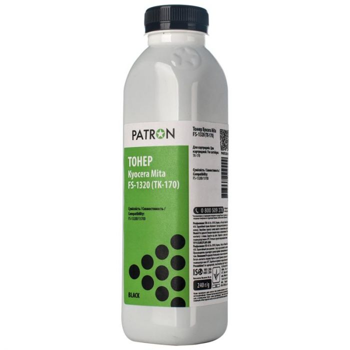 Тонер Patron (PN-KFS1320-240) Kyocera Mita FS-1320 (TK-170) Black, 240 г