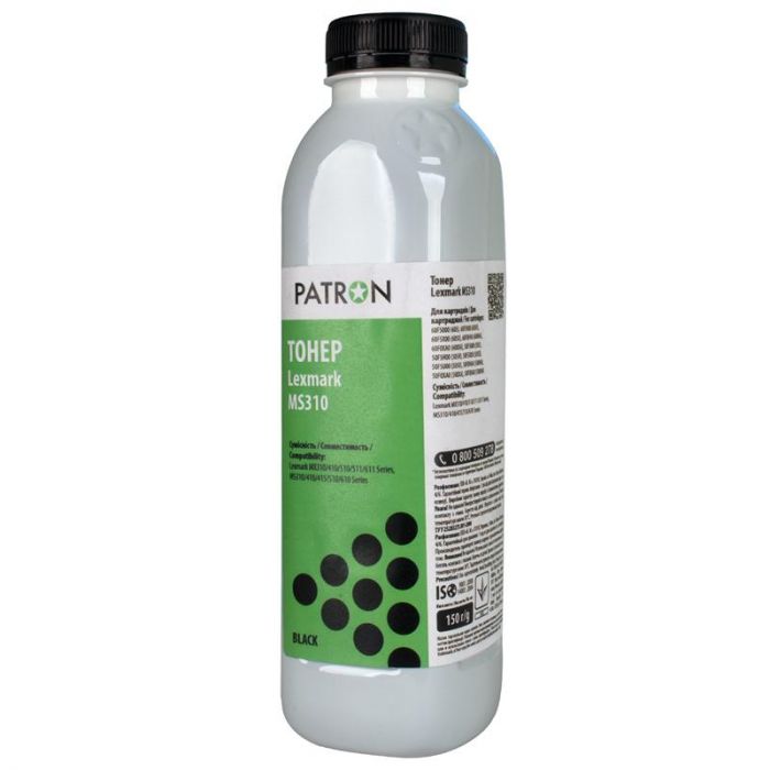 Тонер Patron (PN-LMS310-150) Lexmark MS310 Black, 150 г