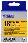 Стрічка Epson LK5YBW Strong Adhesive Black/Yellow 18mm/9m (C53S655010)