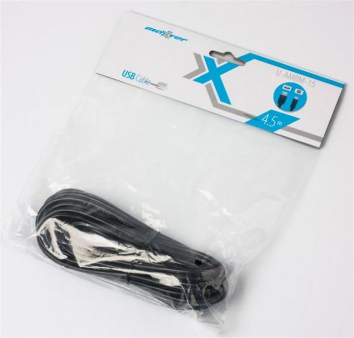 Кабель Maxxter (U-AMBM-15) USB 2.0 AM - USB 2.0 BM, 4.5м