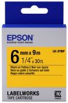 Стрічка Epson LK2YBP Pastel Black/Yellow 6mm/9m (C53S652002)