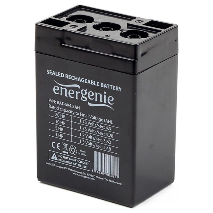 Акумуляторна батарея EnerGenie 6V 4.5 AH (BAT-6V4.5AH)