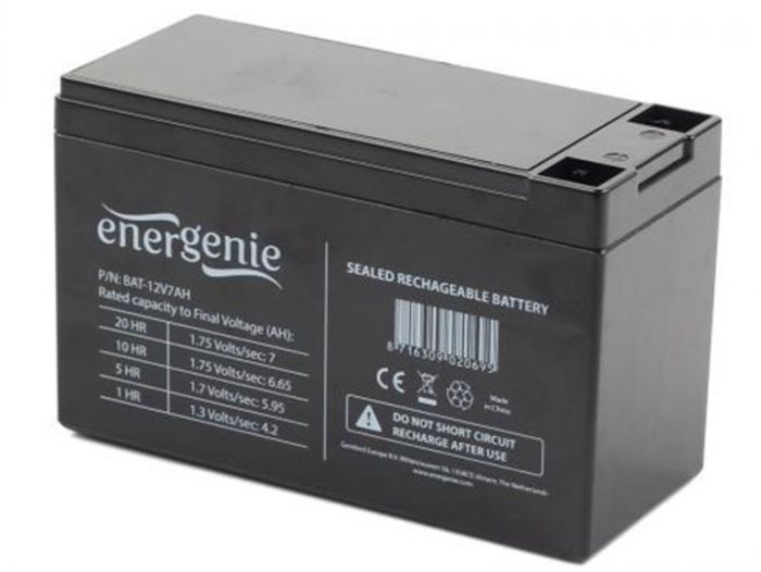 Акумуляторна батарея EnerGenie 12V 7.5AH (BAT-12V7.5AH)