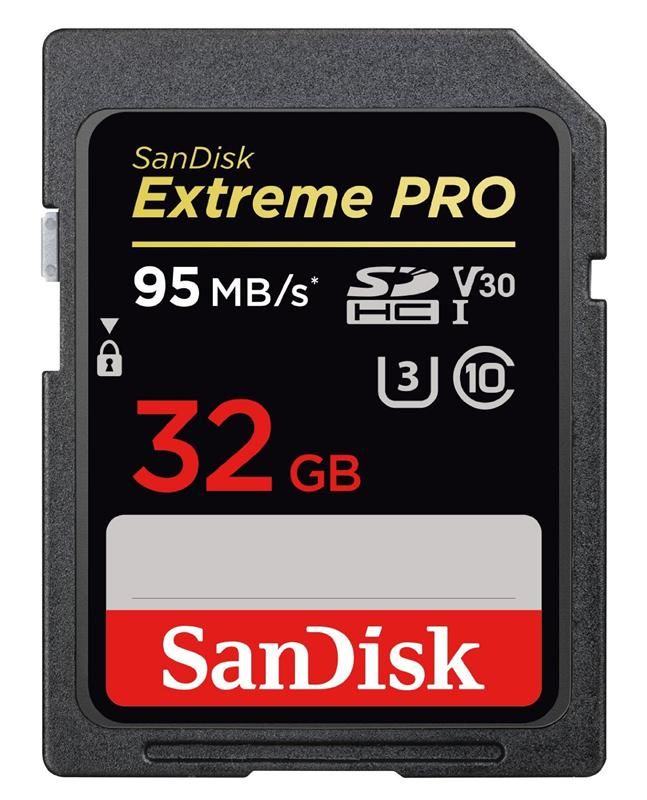 Карта пам`яті SDHC  32GB UHS-I/U3 Class 10 SanDisk Extreme Pro R170/W95MB/s (SDSDXXG-032G-GN4IN)