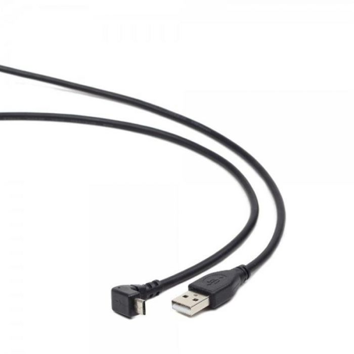 Кабель Cablexpert (CCP-mUSB2-AMBM90-6) USB2.0(М) - microUSB(M), Premium, чорний, 1.8 м