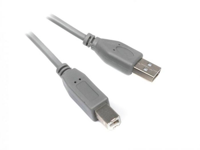 Кабель Maxxter USB - USB Type-B (M/M), 1.8 м, сірий (U-AMBM-6G) 