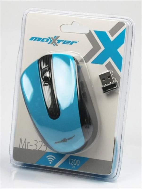 Мишка бездротова Maxxter Mr-325-B Blue USB