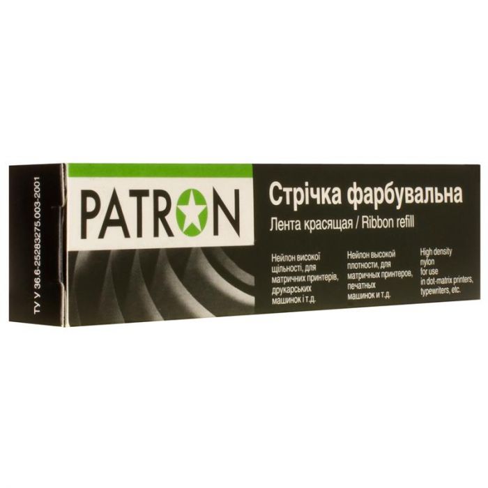 Стрічка Patron 12.7 мм х 20 м правий мебіус Black (PN-12.7-20RTB)